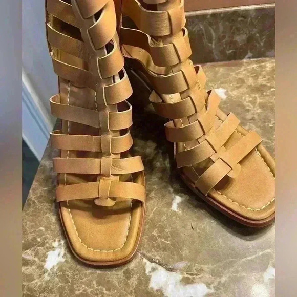 NEW Sofft Stratford Sandals Womens 11 Gladiator Brown Leather Block Heel Retail - Picture 4 of 5